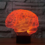 lampada a forma di cervello, colore arancione
