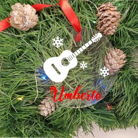 Sfera di Natale Passione Musica Personalizzabile Trasparente