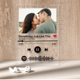 Cornice per foto Spotify personalizzata Cornice per foto con codice canzone Spotify  Cornice per album in vetro Spotify con musica Cornici per targhe incise con  i tuoi nomi e foto : 