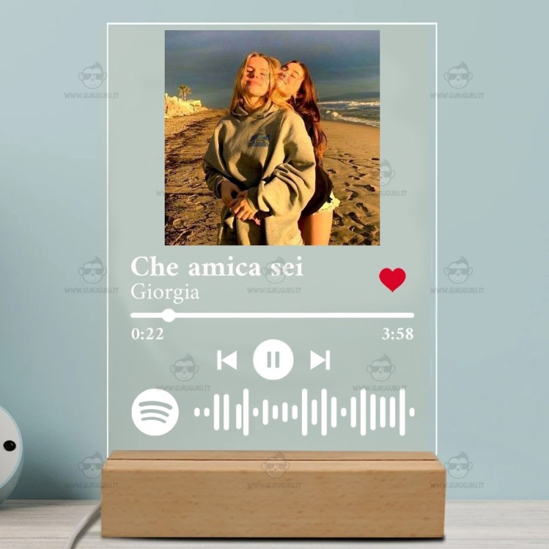 Lampada Spotify con foto personalizzata