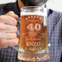Boccale da Birra Buon 40° Compleanno Personalizzabile