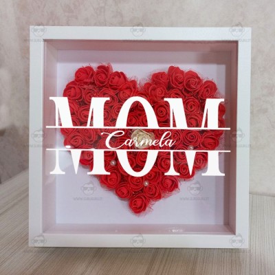 Cornice 3d Rose Personalizzabile per Mamma