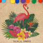 Pochette Tropical Fenicotteri Personalizzabile con Nome