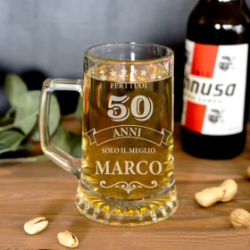 Boccale da Birra Buon 50° Compleanno Personalizzabile