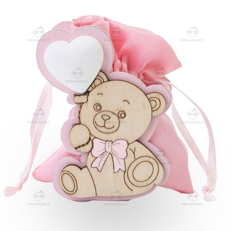 Scatolina nascita portaconfetti Bimbo Linea Baby Bear 2022 mm. 50x50x80h.