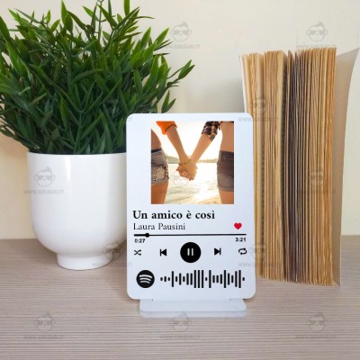 Cornice Spotify Personalizzata con cavalletto in Legno -  Regali  Personalizzati