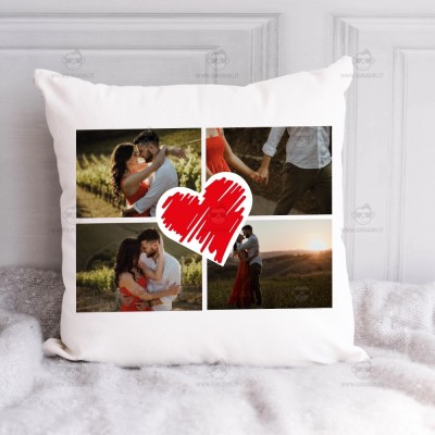cuscino personalizzabile con 4 foto idea regalo