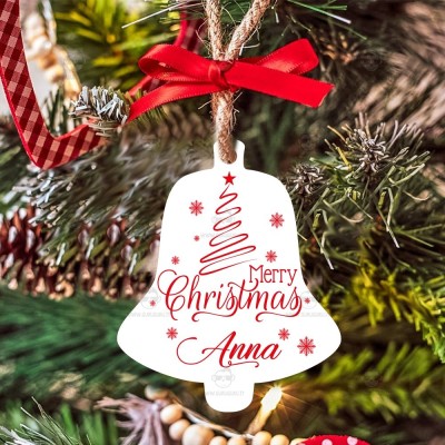 Campana Merry Christmas Personalizzabile con Nome