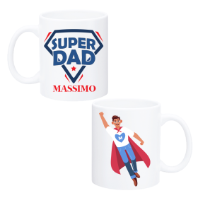 Tazza Personalizzabile Super Papà - Idea Regalo Festa del Papà