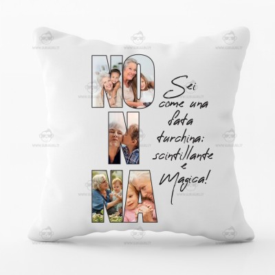 Cuscino Personalizzato con Foto e Frasi per il Nonna
