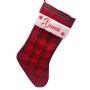 Calza Befana Personalizzata con Nome in Tartan