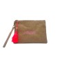 Pochette Donna in Juta Personalizzabile con Nome Ricamato