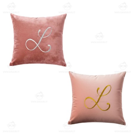 Cuscino Personalizzato - Fodera Cuscino Rosa in Velluto