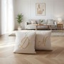 Cuscino in Velluto Beige Personalizzato con Iniziale