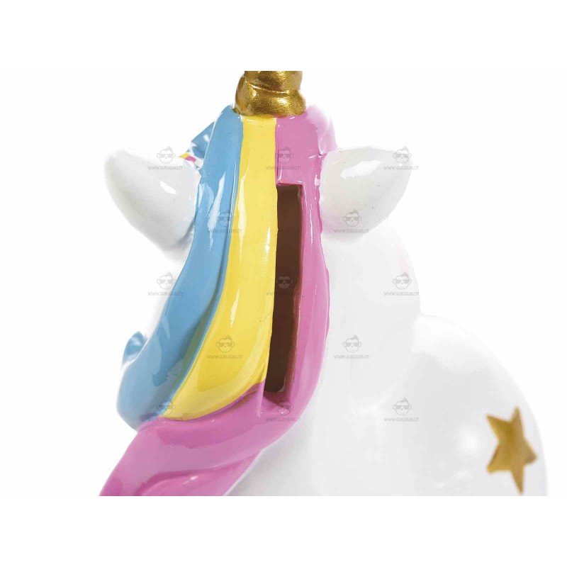 Salvadanaio Unicorno In Ceramica Con Finitura Cromata Riflettente, Per Bambini, Idee Regalo, Colori: Rosa, Blu O Bianco, 21,5x18,8x6,5 Cm