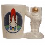 Tazza Astronauta in Ceramica con Manico in Rilievo dettaglio