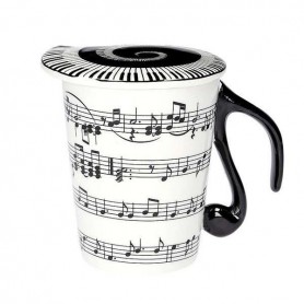 Tazza con Spartito e Note Musicali