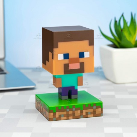 Lampada Minecraft Villager Steve